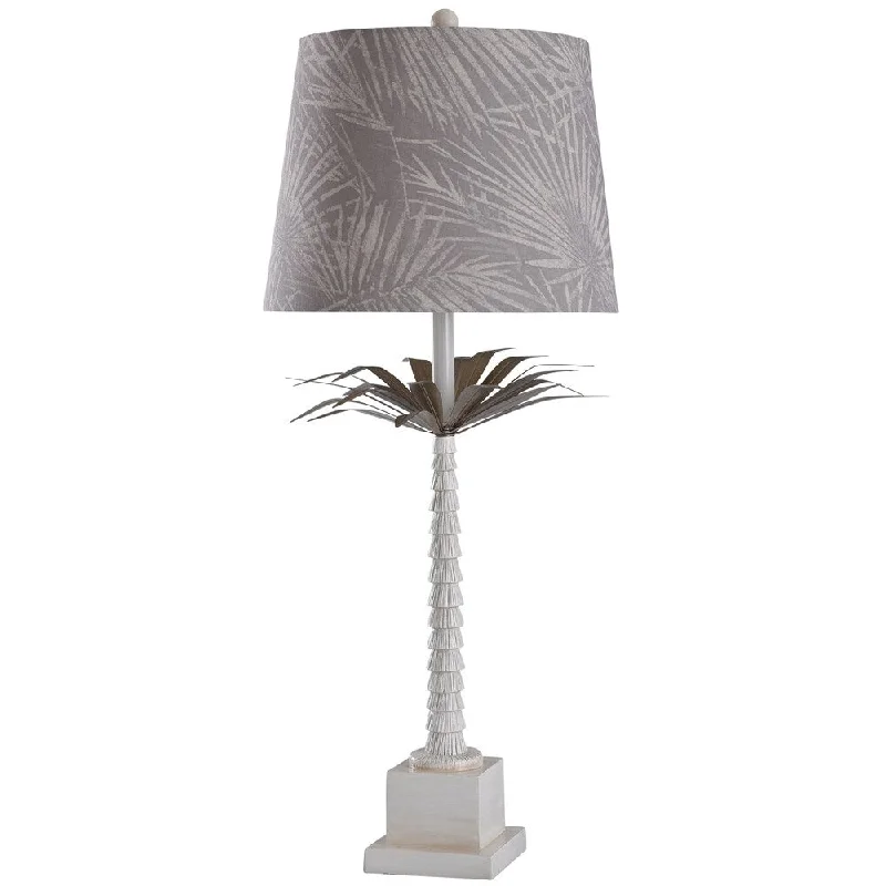 asian inspired table lamps with bamboo accents for a zen atmosphereasian inspired table lamps with bamboo accents for a zen atmosphereAugustine White Palm Shaped with Metal Leaf Table Lamp - Palm Printed Tapered Drum Shade