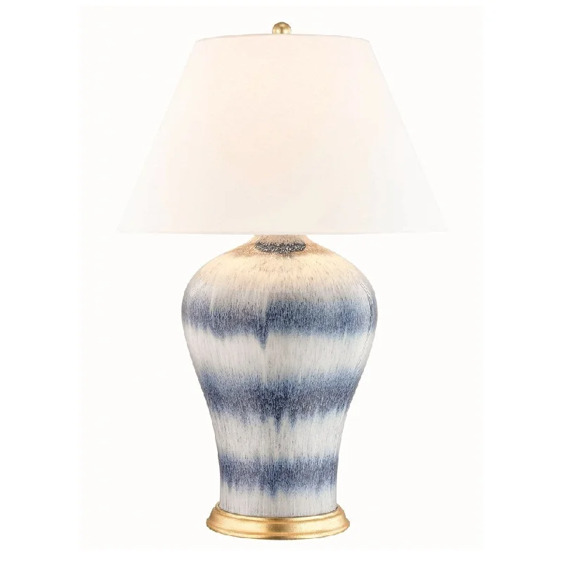 ceramic table lamps with hand painted designs for an artistic touchceramic table lamps with hand painted designs for an artistic touchHudson Valley Plutarch 1-light Blue Wash Table Lamp with Aged Brass Accent
