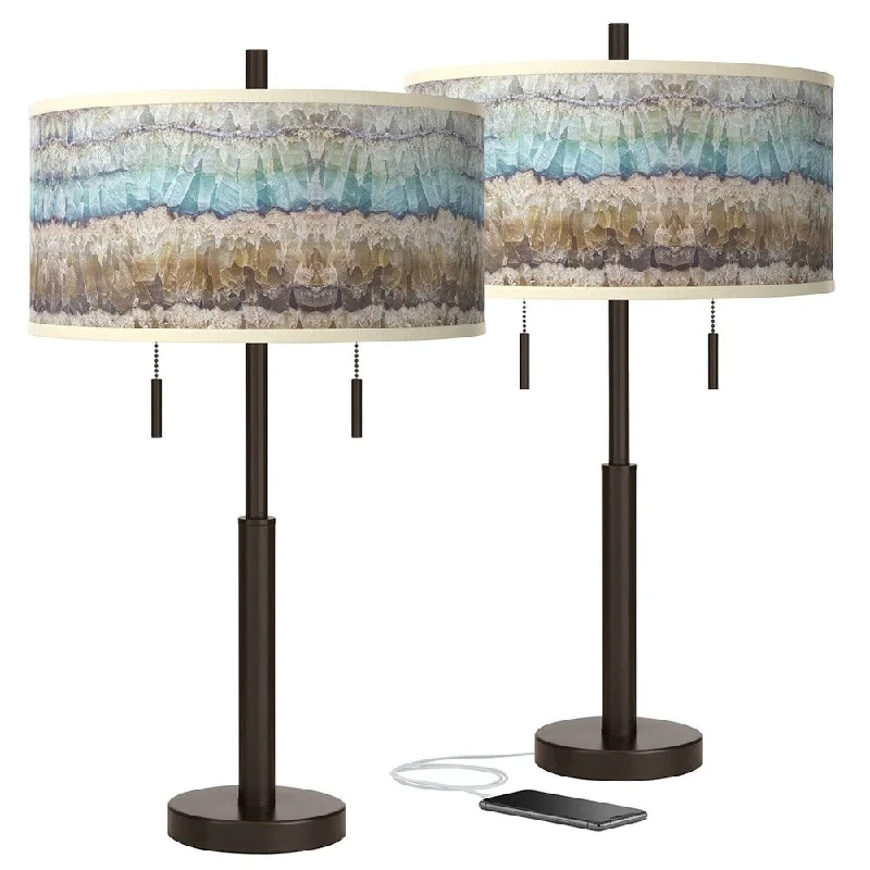 rustic farmhouse table lamps for cozy kitchensrustic farmhouse table lamps for cozy kitchensMarble Jewel Robbie Bronze Giclee Glow USB Table Lamps Set of 2 - 15" x 26" rustic farmhouse table lamps for cozy kitchensrustic farmhouse table lamps for cozy kitchensMarble Jewel Robbie Bronze Giclee Glow USB Table Lamps Set of 2 - 15" x 26"