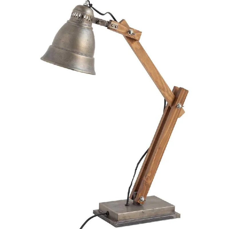 wooden table lamps with natural grain for a warm and organic feelwooden table lamps with natural grain for a warm and organic feelMercana Siense Grey Metal and Wood Table Lamp - DISCO