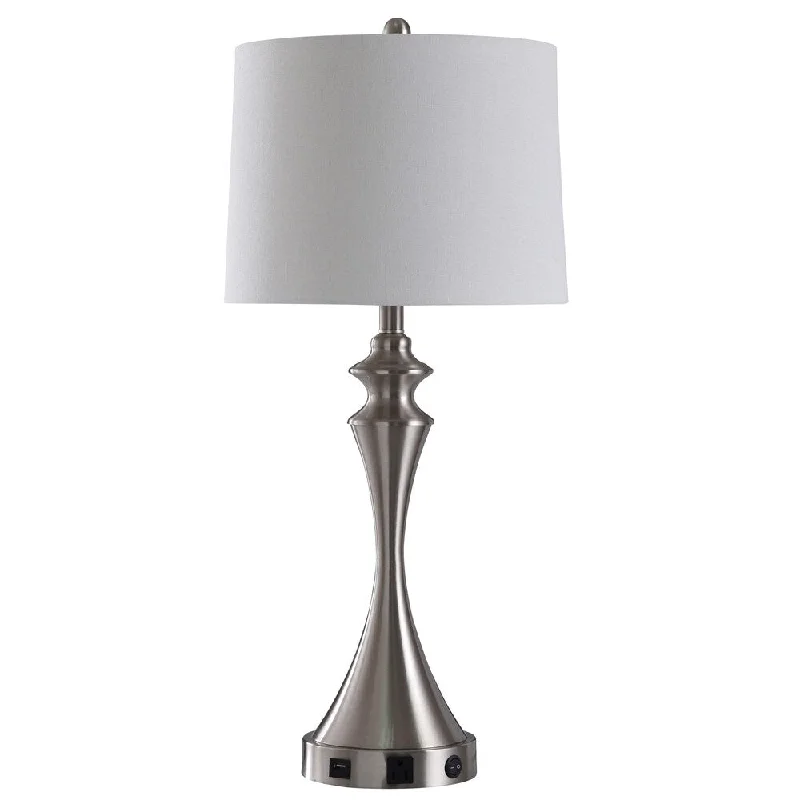 victorian style table lamps with ornate details for traditional homesvictorian style table lamps with ornate details for traditional homesStyleCraft Estes Brushed Steel Candlestick USB/Outlet Table Lamp with White Tapered Drum Shade victorian style table lamps with ornate details for traditional homesvictorian style table lamps with ornate details for traditional homesStyleCraft Estes Brushed Steel Candlestick USB/Outlet Table Lamp with White Tapered Drum Shade