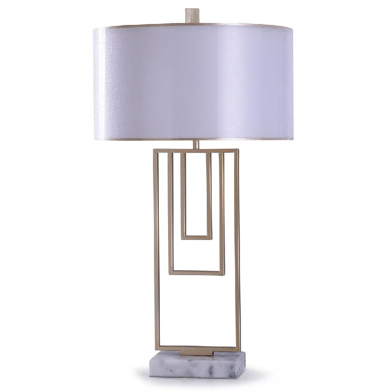 metal table lamps with a matte black finish for a sleek appearancemetal table lamps with a matte black finish for a sleek appearanceStyleCraft Ottery Gold Framed Rectangles Table Lamp with Marble Accent and Sheer Clear White Drum Shade metal table lamps with a matte black finish for a sleek appearancemetal table lamps with a matte black finish for a sleek appearanceStyleCraft Ottery Gold Framed Rectangles Table Lamp with Marble Accent and Sheer Clear White Drum Shade
