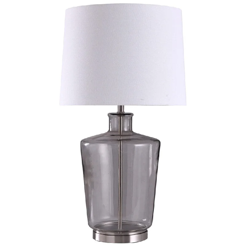 rustic farmhouse table lamps for cozy kitchensrustic farmhouse table lamps for cozy kitchensStyleCraft Smokey Gray Glass and Metal Table Lamp with White Tapered Drum Shade rustic farmhouse table lamps for cozy kitchensrustic farmhouse table lamps for cozy kitchensStyleCraft Smokey Gray Glass and Metal Table Lamp with White Tapered Drum Shade