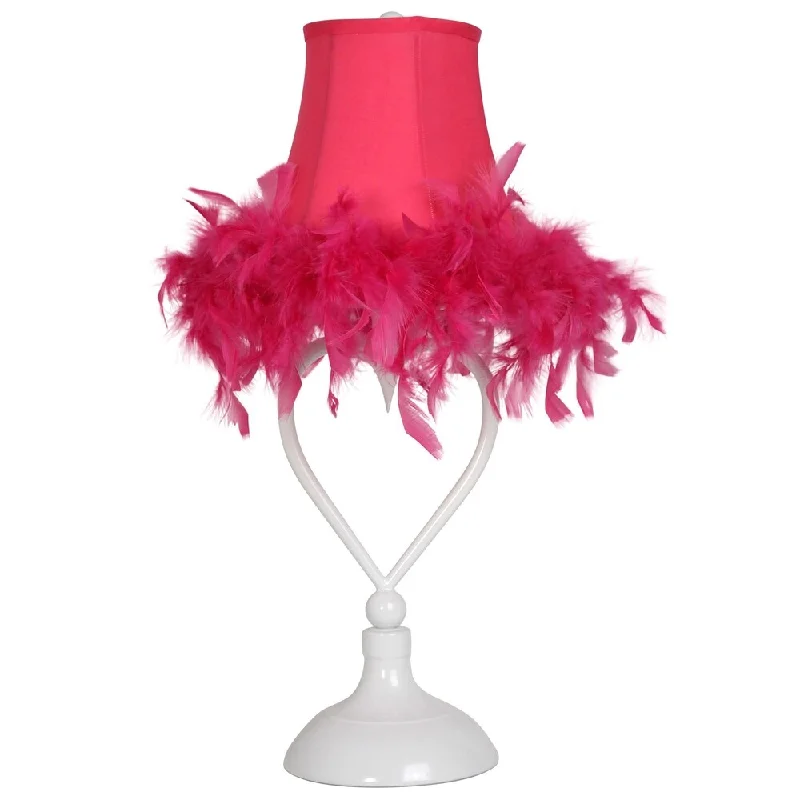 art deco table lamps with geometric shapes for a retro touchart deco table lamps with geometric shapes for a retro touchWhite Heart Shape Table Lamp with Hot Pink Feathered Trim